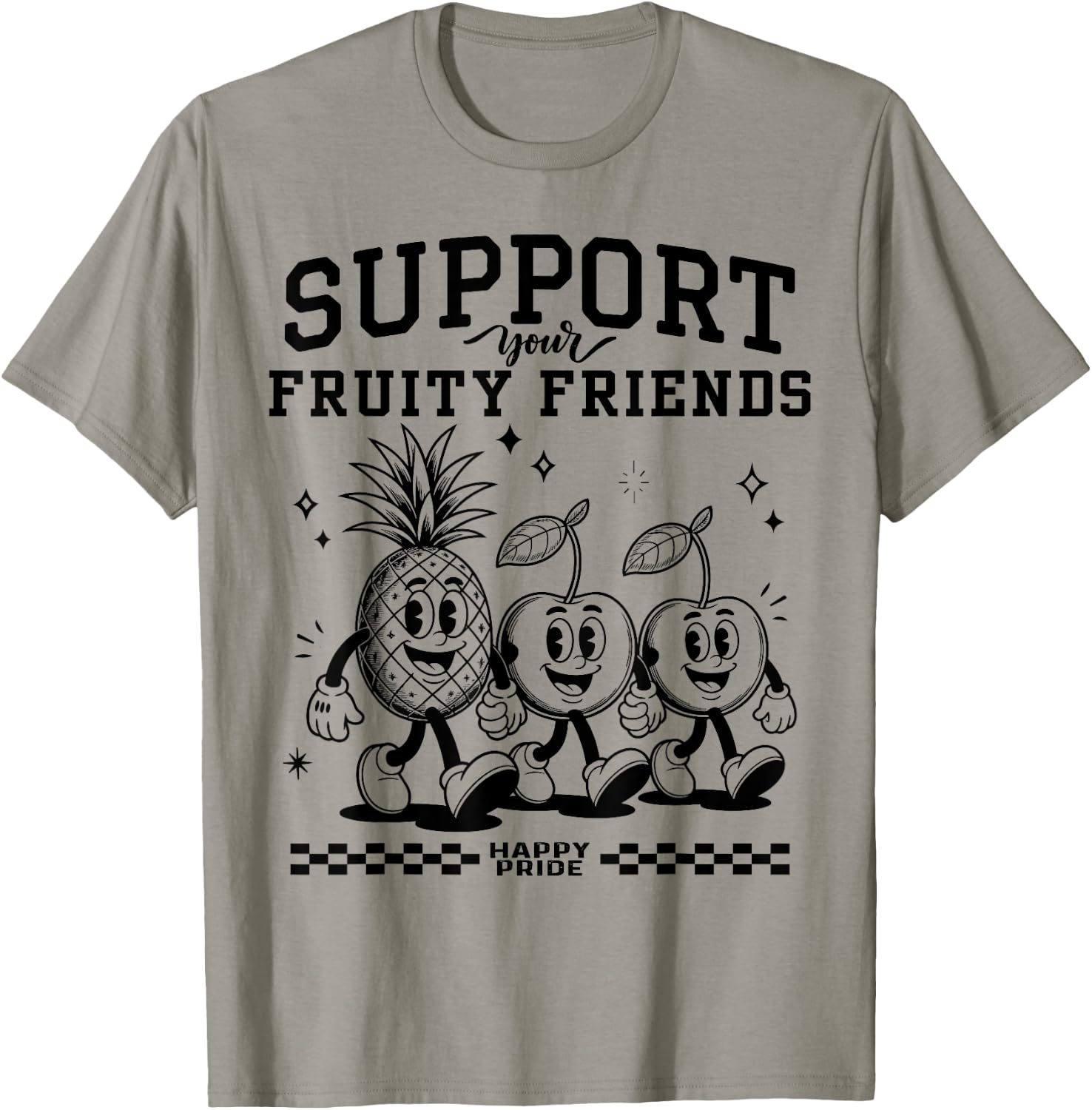 Support Your Fruity Friends T-Shirt - T-Shirt | Sand