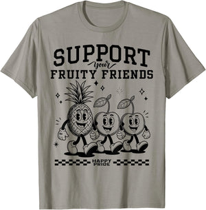 Support Your Fruity Friends T-Shirt - T-Shirt | Sand