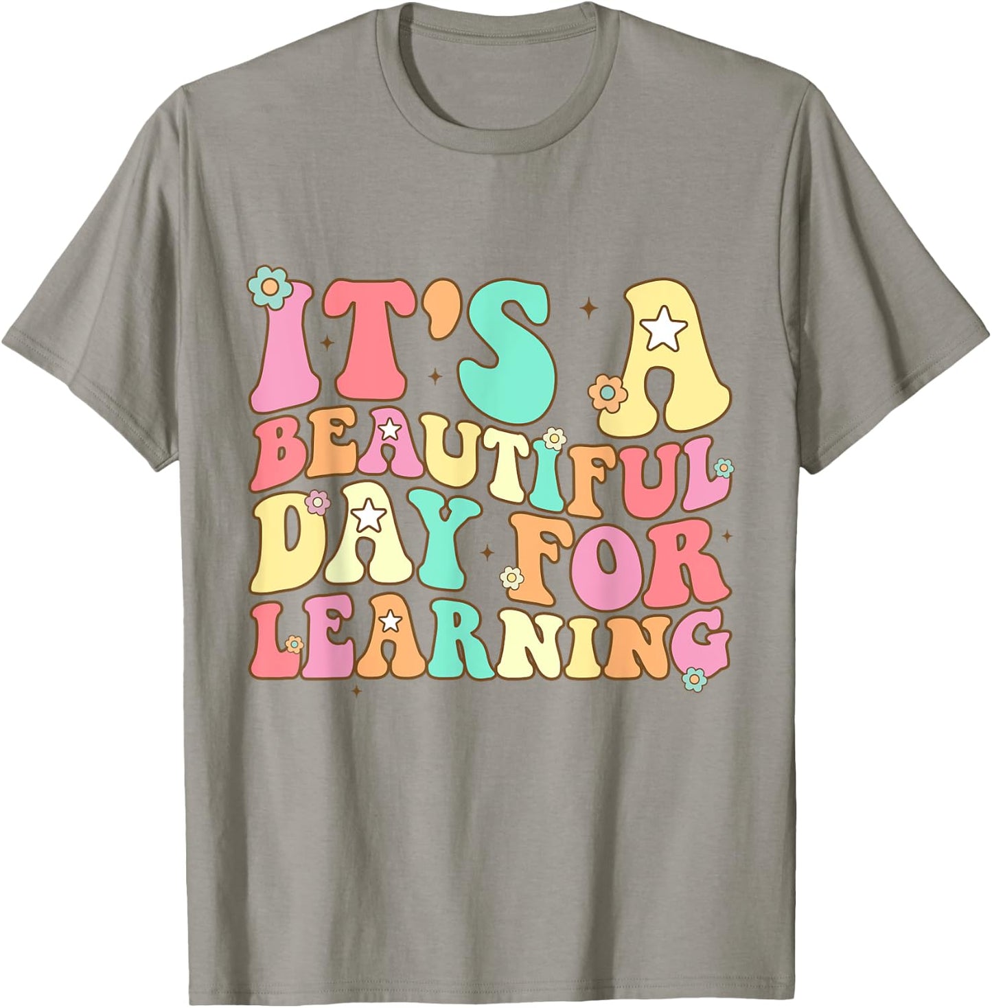 It's Beautiful Day For Learning Retro Teacher Students Women T-Shirt - T-Shirt | Sand