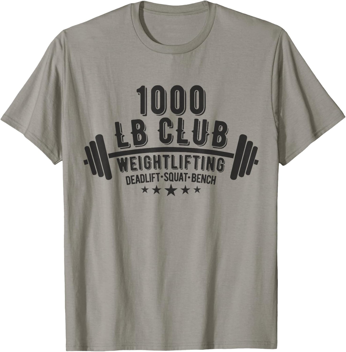 1000 Lb Club Powerlifting Gym Workout Fitness Product T-Shirt - T-Shirt | Sand