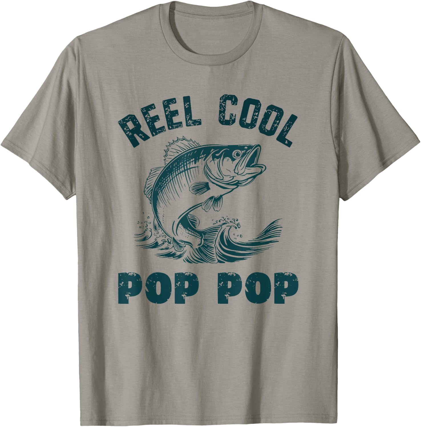 Reel Cool Pop-Pop Fishing Grandpa Vintage Style PopPop T-Shirt - T-Shirt | Sand