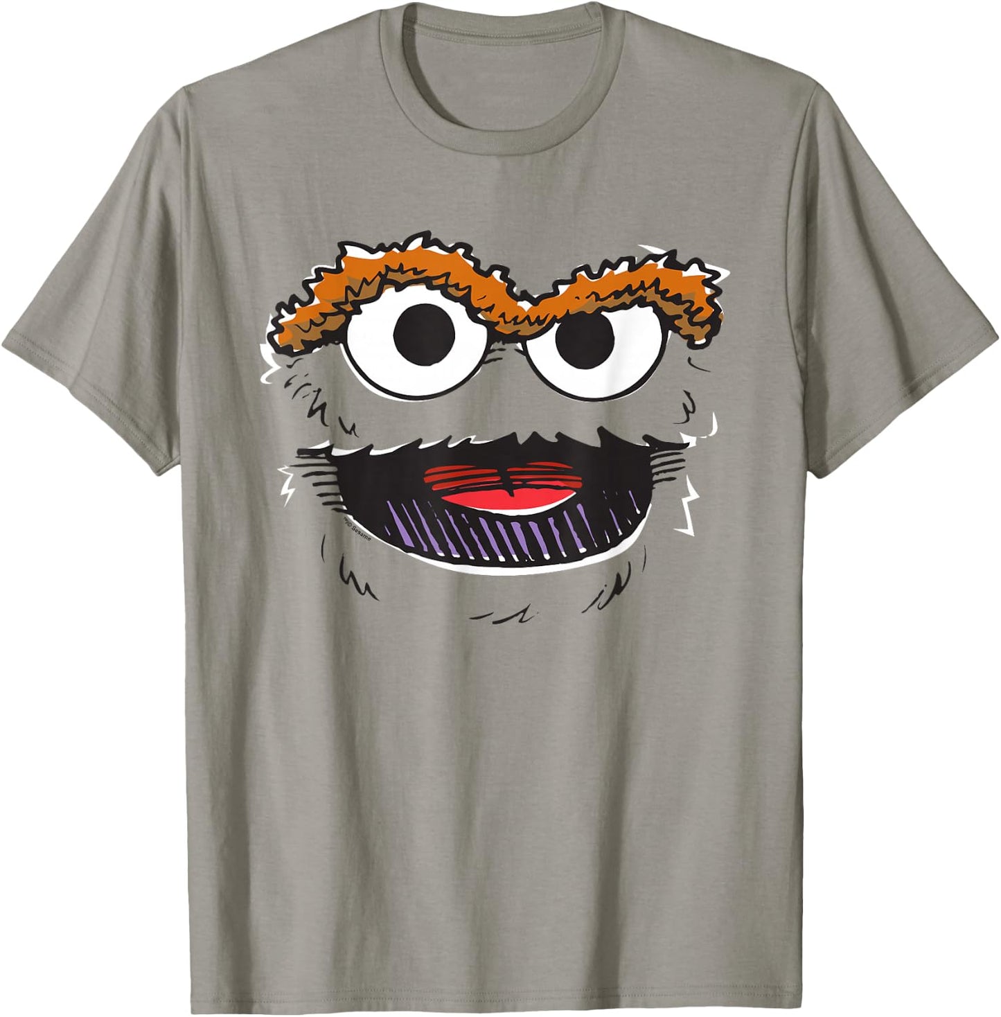 Sesame Street Oscar Retro Sketch Face Halloween Costume T-Shirt - T-Shirt | Sand