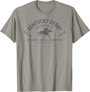 Officially Licensed Kentucky Derby 150th Running Retro Logo T-Shirt - T-Shirt | Sand