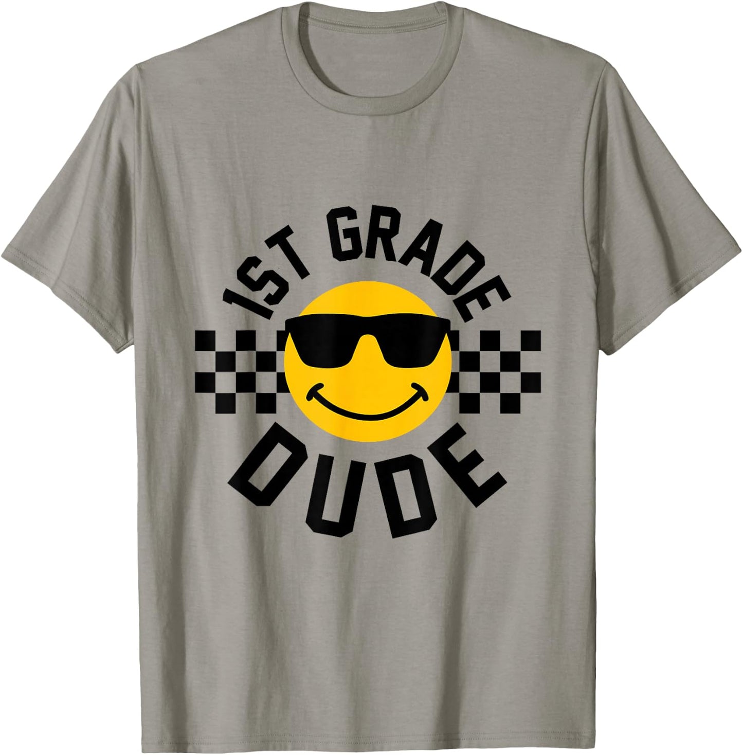 First Grade Back to School Boys Smile Face 1st Grade Dude T-Shirt - T-Shirt | Sand