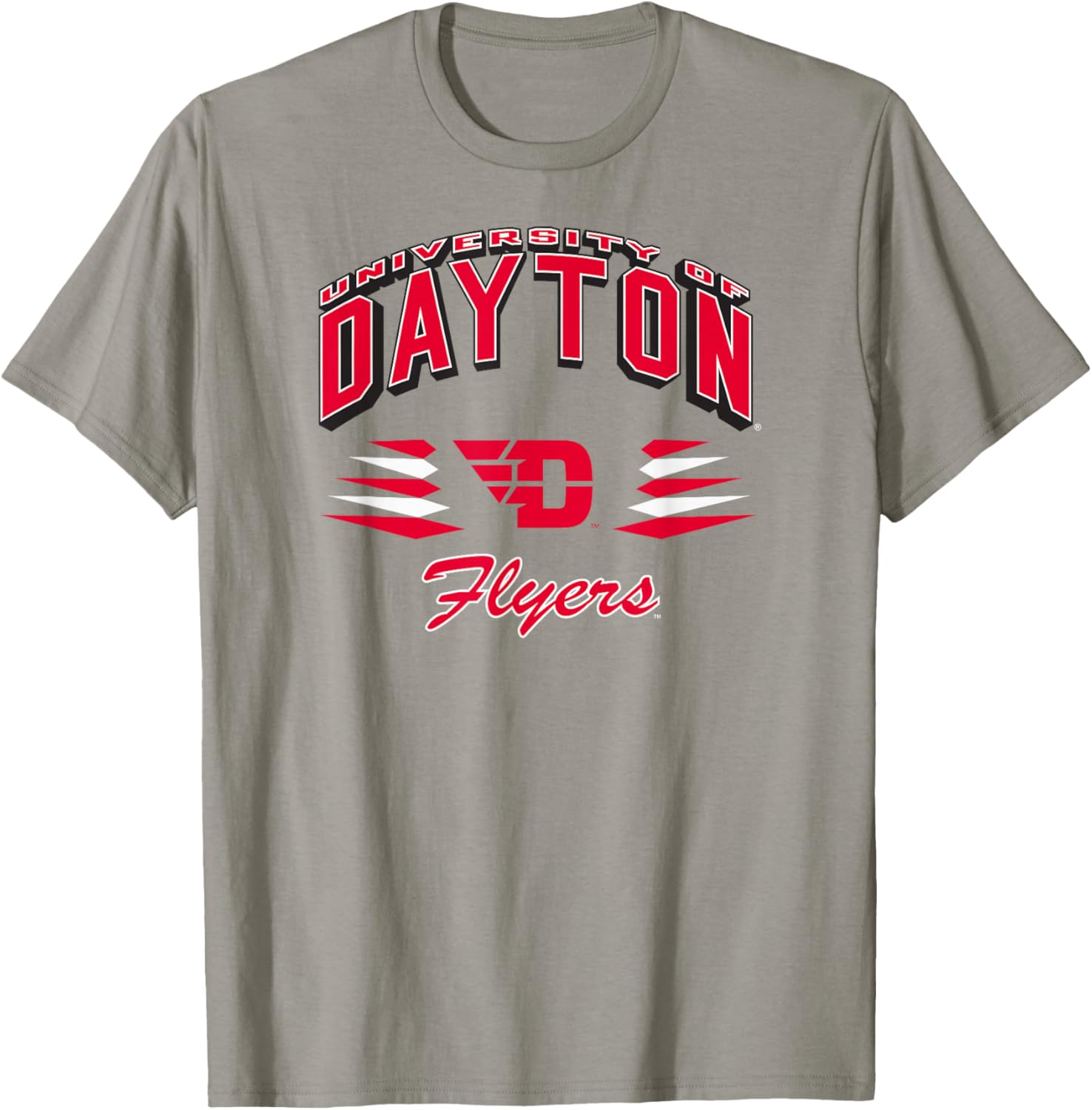 Dayton Flyers Retro Diamond Gray Officially Licensed T-Shirt - T-Shirt | Sand