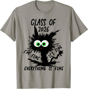 Class Of 2026 I'm Fine It's Fine Everything Is Fine 2026 T-Shirt - T-Shirt | Sand