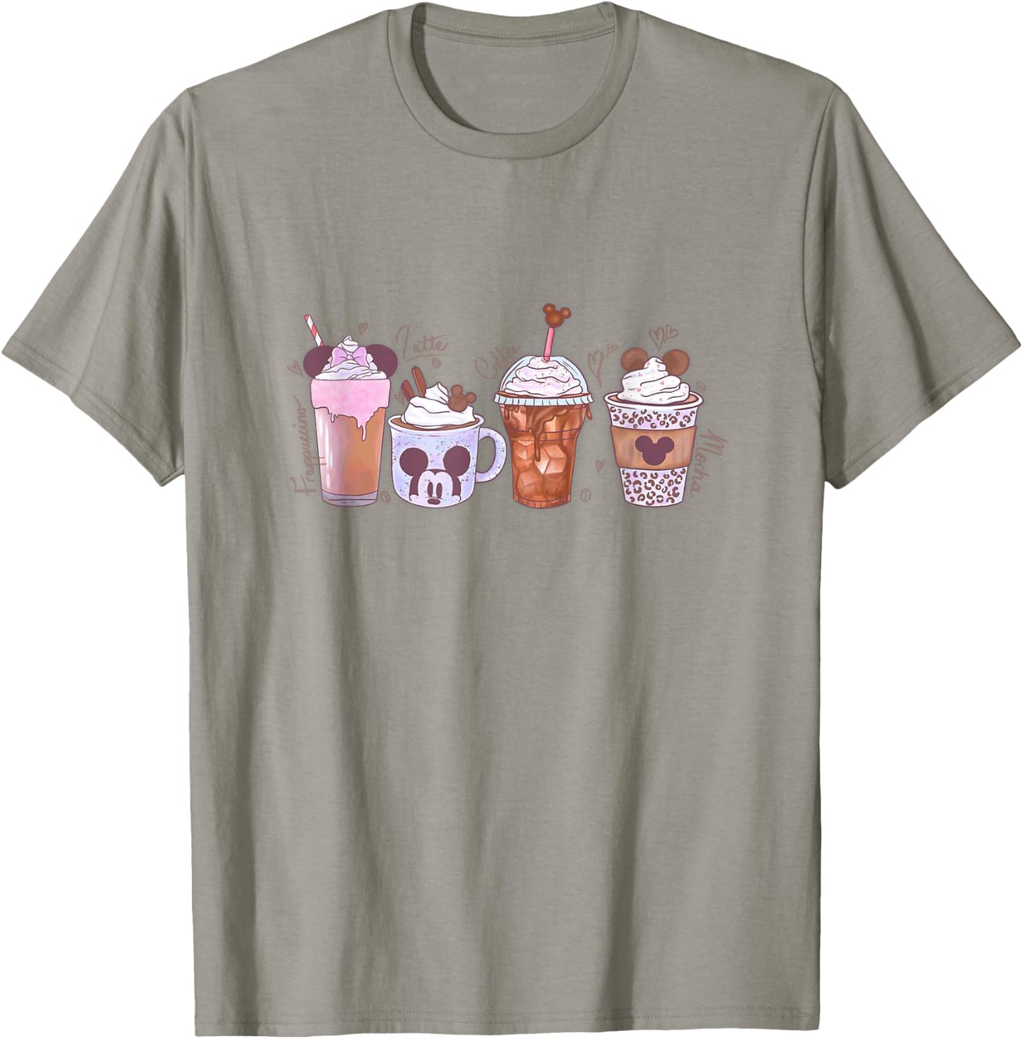Disney Mickey And Friends Coffee Vibes Frozen Treats Logo T-Shirt - T-Shirt | Sand