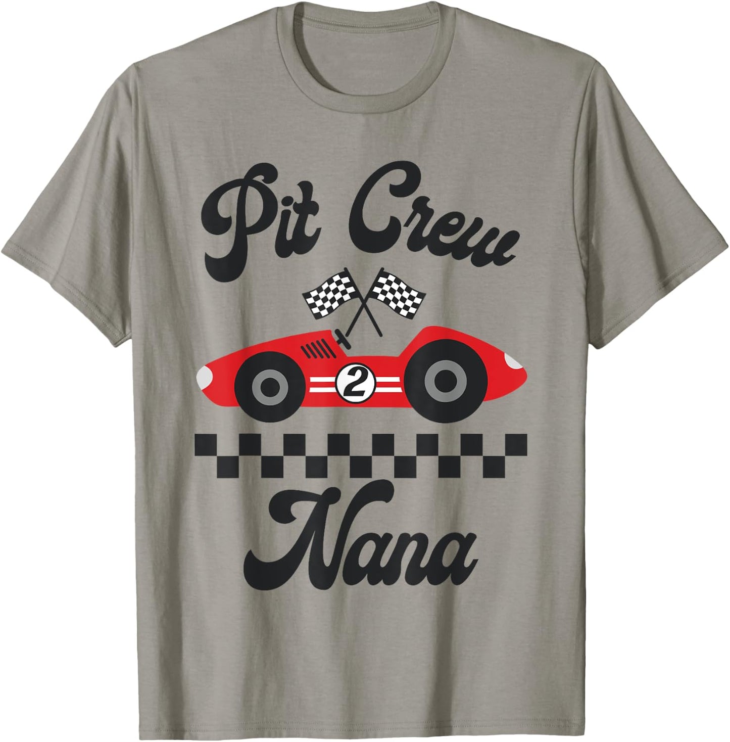 Two Fast Birthday Racing Car Nana Of The Birthday Boy Party T-Shirt - T-Shirt | Sand