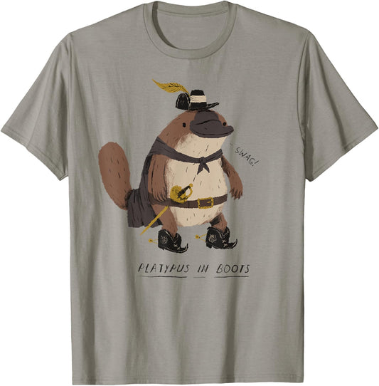 Platypus in Boots / Platypus ! T-Shirt - T-Shirt | Sand