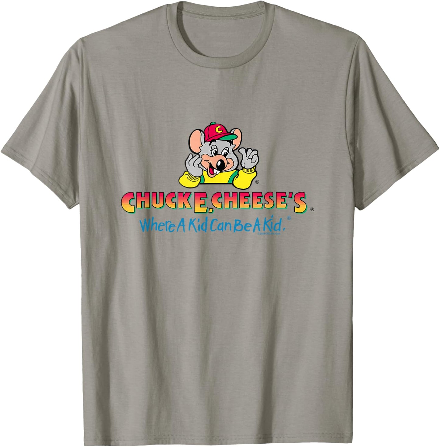 Chuck E. Cheese's Where A Kid Can Be A Kid Retro Logo T-Shirt - T-Shirt | Sand