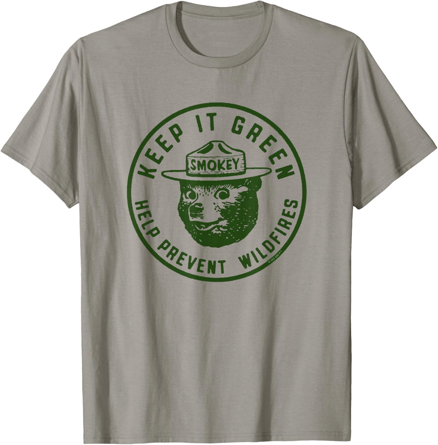 Keep It Green! Help Prevent Wildfires Vintage Smokey Bear T-Shirt - T-Shirt | Sand