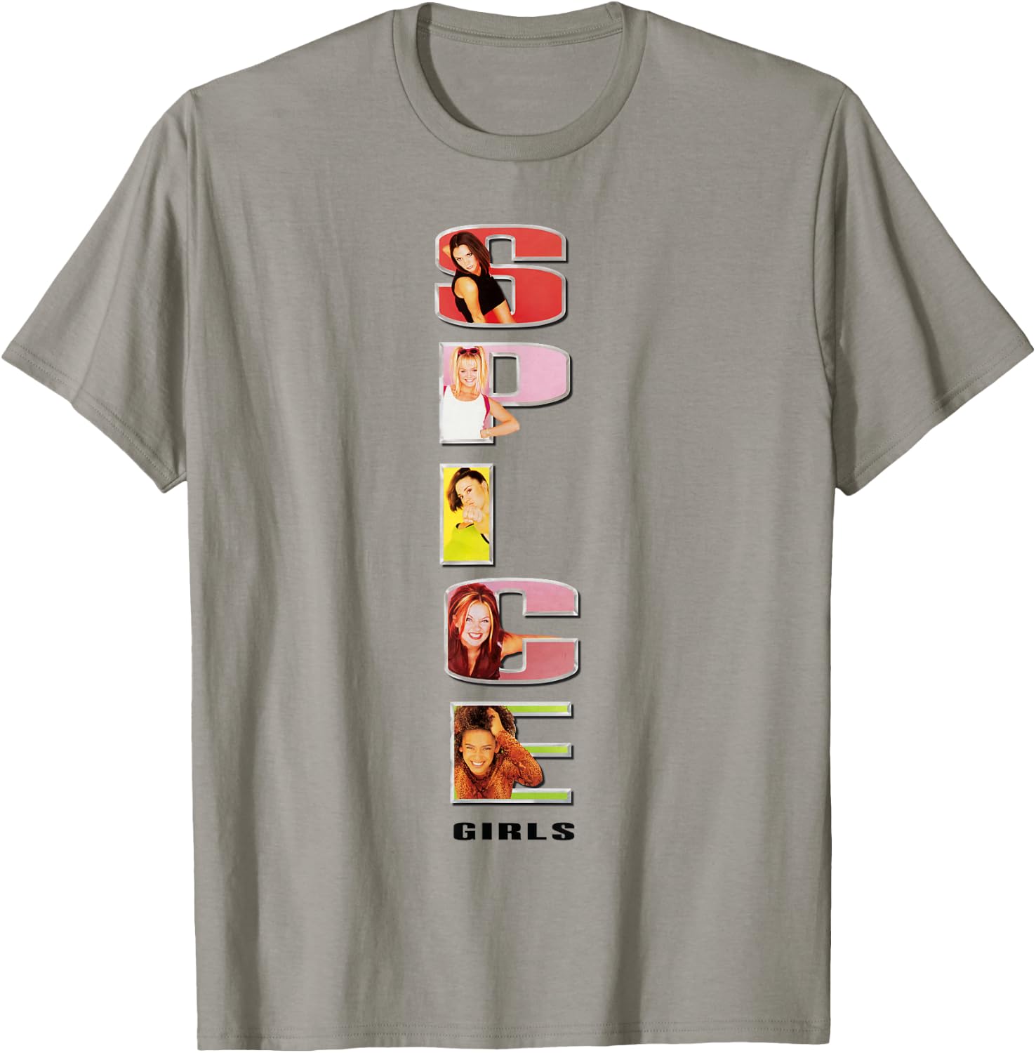Official Spice Girls Stacked Logo T-Shirt - T-Shirt | Sand