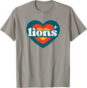 Vintage Lions High School Spirit Go Lions Pride T-Shirt - T-Shirt | Sand