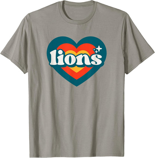 Vintage Lions High School Spirit Go Lions Pride T-Shirt - T-Shirt | Sand