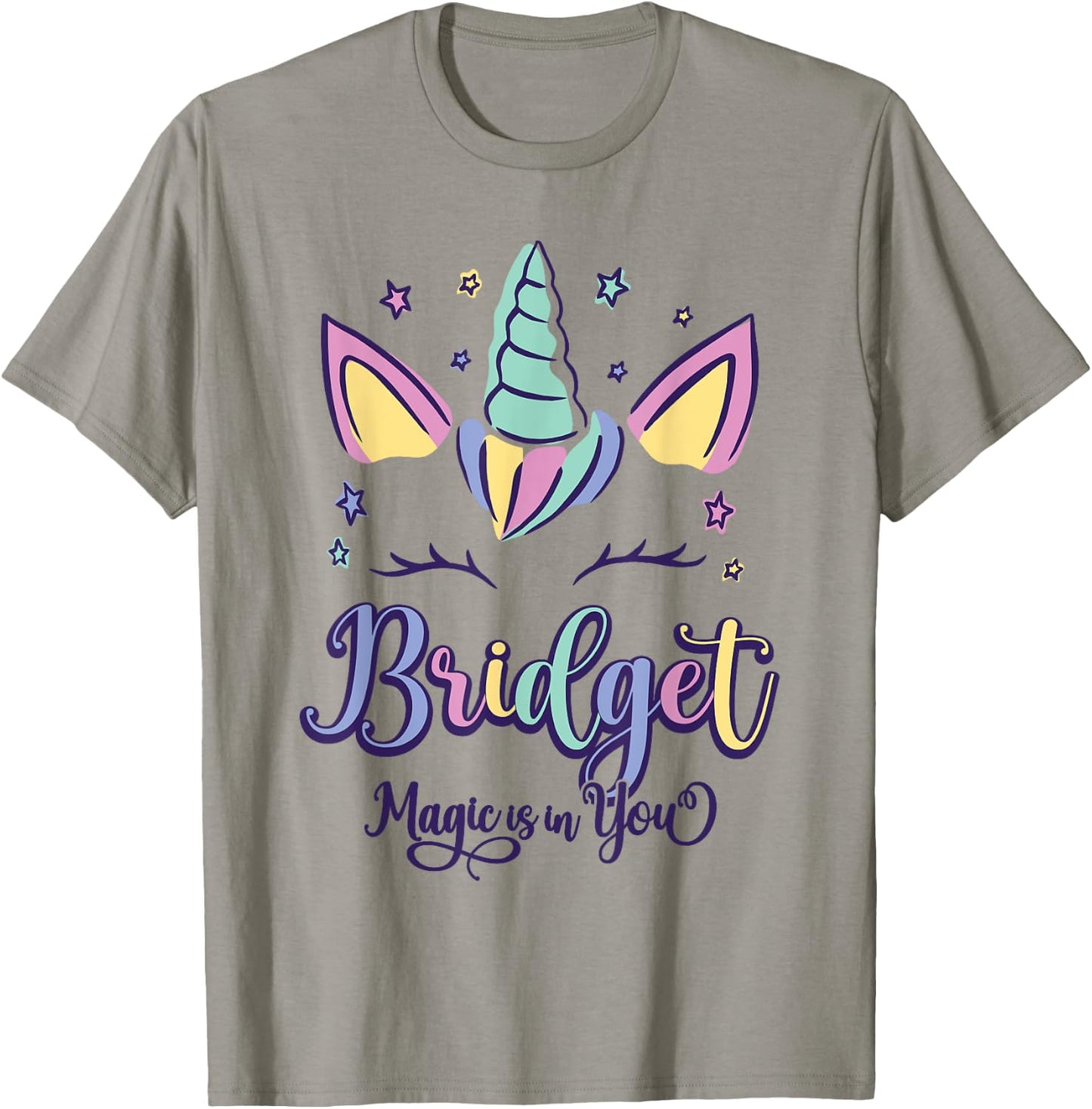 First Name Bridget Personalized I Love Bridget T-Shirt - T-Shirt | Sand