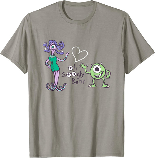 Disney Pixar Monsters Inc. Mike Celia Oh Googly Bear Logo T-Shirt - T-Shirt | Sand