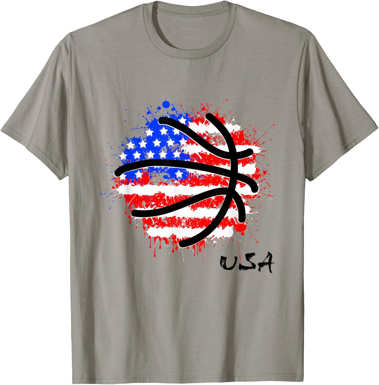 Patriotic Basketball 4th Of July Men USA American Flag Boys T-Shirt - T-Shirt | Sand
