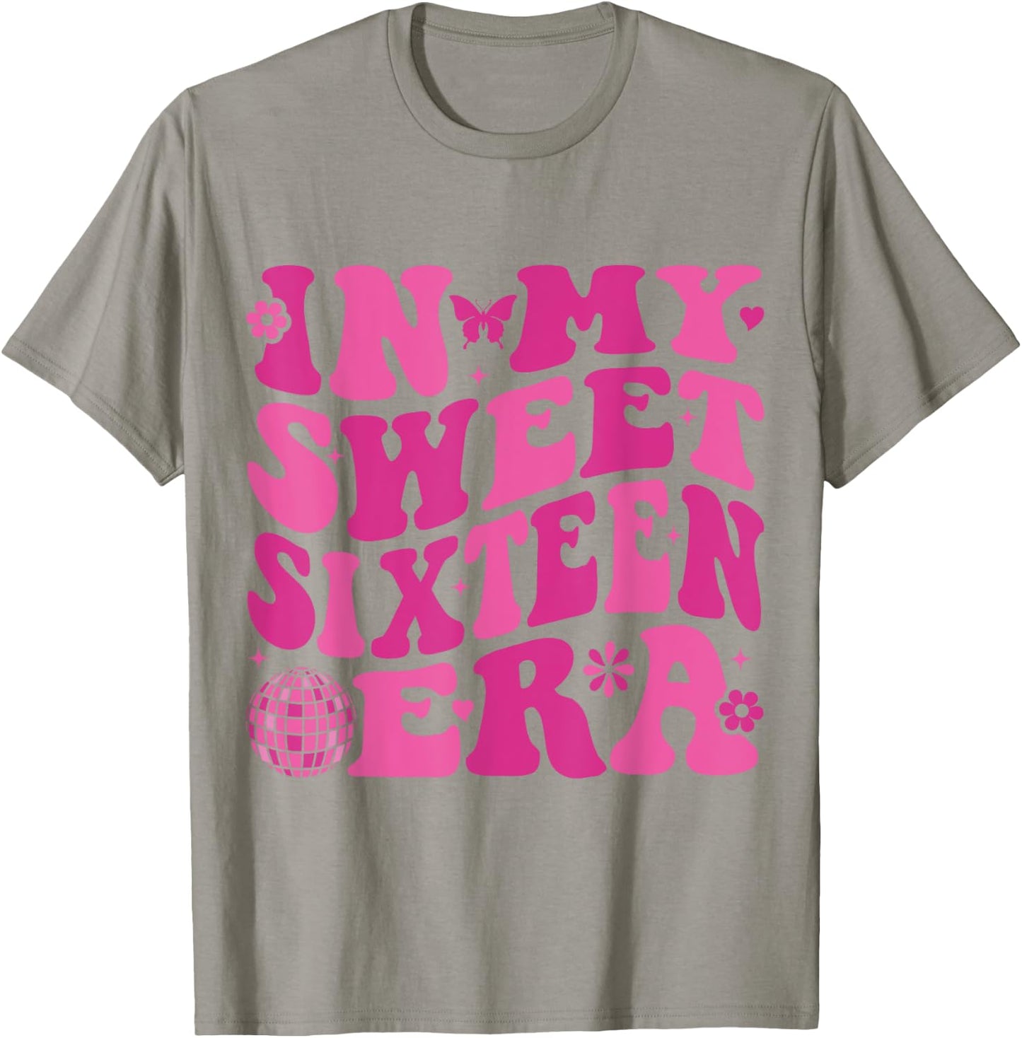 In My Sweet Sixteen Era Groovy Retro Boys Girl 16th Birthday T-Shirt - T-Shirt | Sand