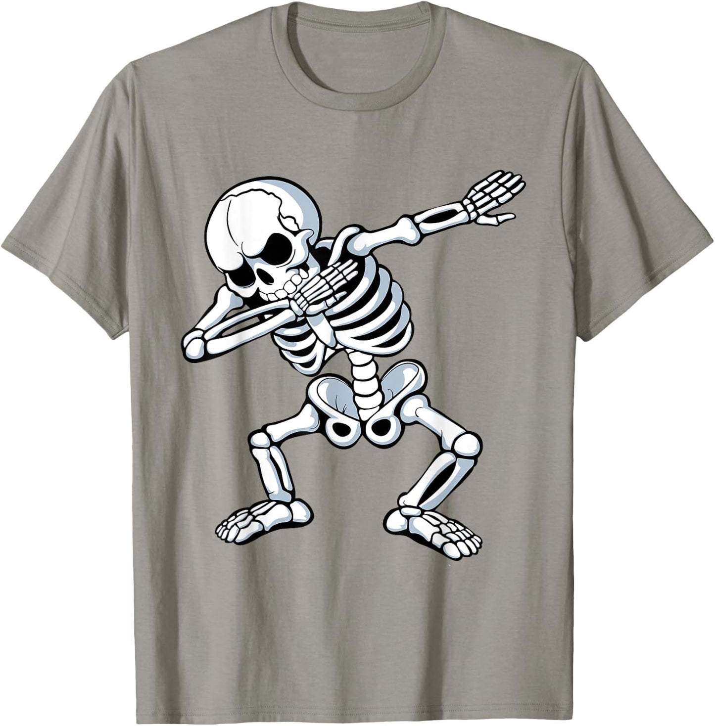 Dabbing Skeleton Spooky Dab Dancing Men Kids Boys Halloween T-Shirt - T-Shirt | Sand