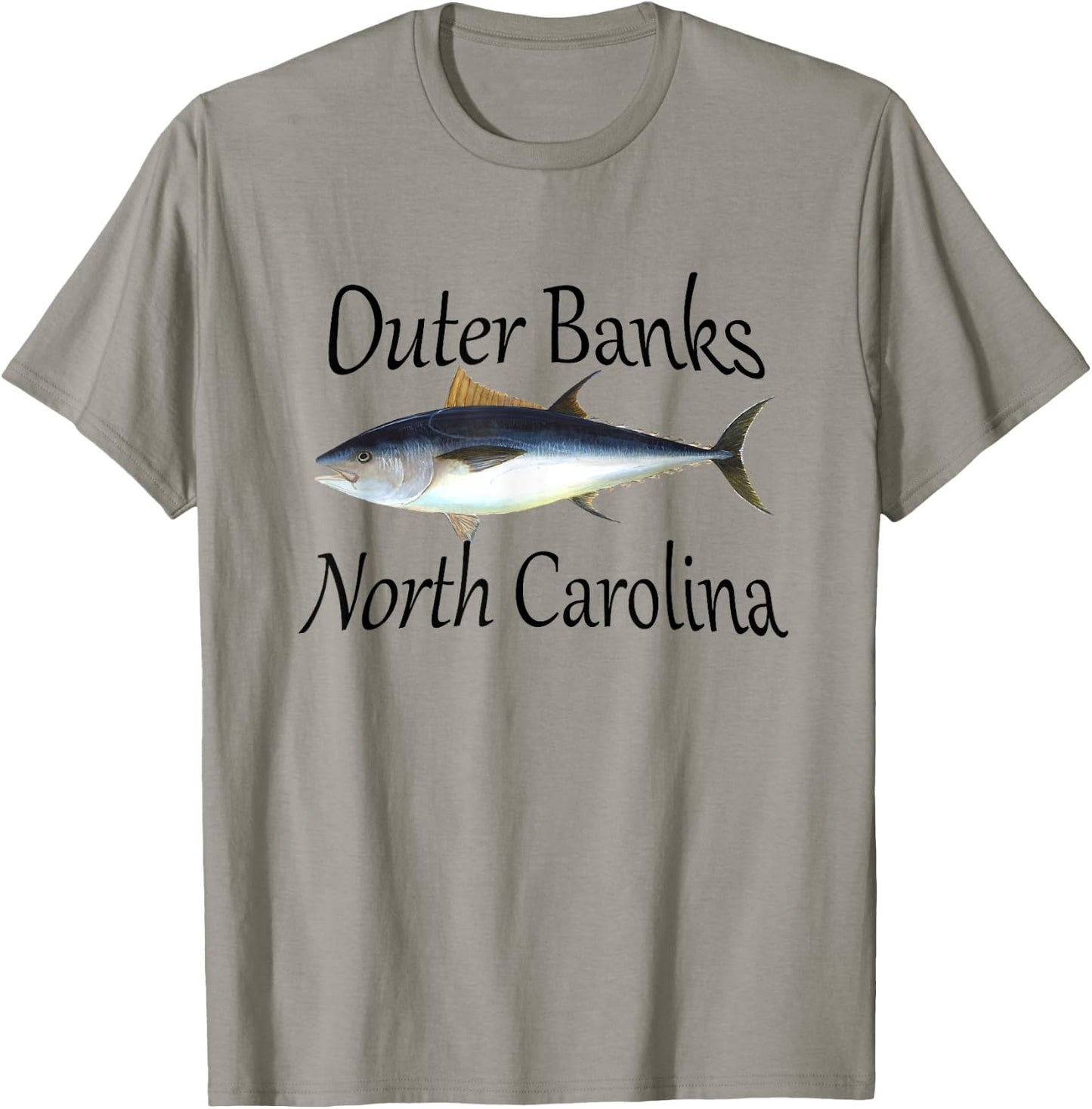 Outer Banks NC Bluefin Tuna T-Shirt - T-Shirt | Sand