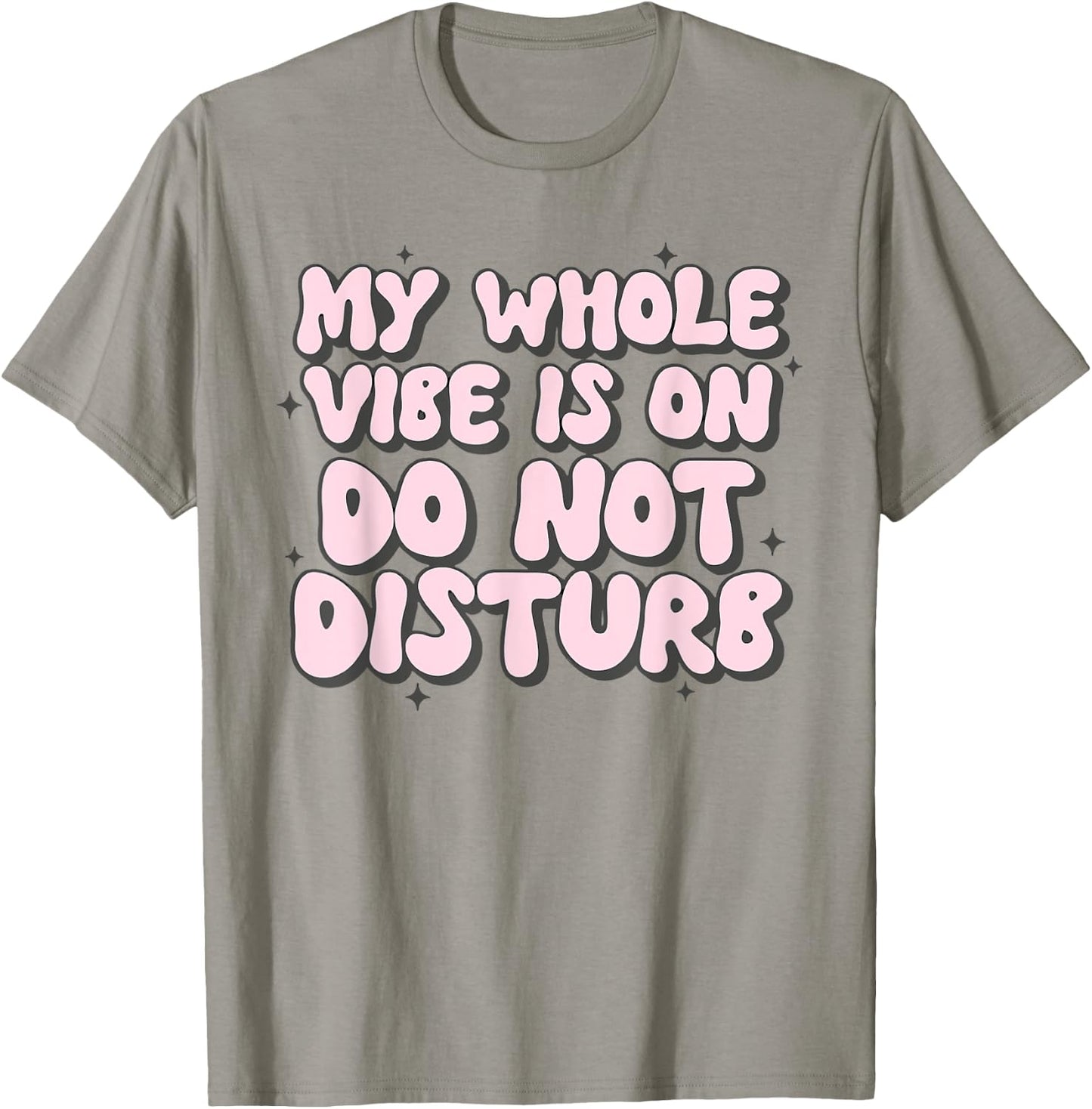 My Whole Vibe Is On Do Not Disturb Pink Groovy Black Melanin T-Shirt - T-Shirt | Sand