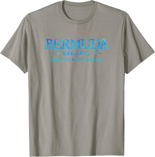 Bermuda Vintage Letter Retro Throwback Vacation Souvenir T-Shirt - T-Shirt | Sand