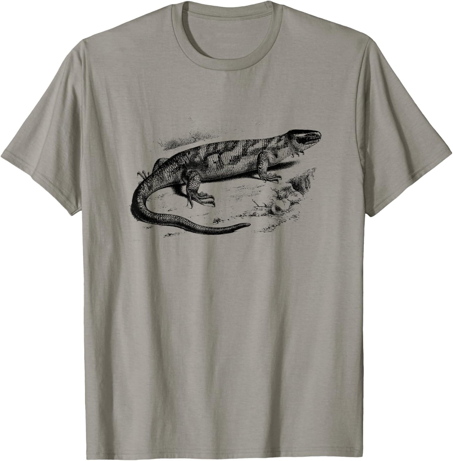Solomon Island Skink Lizard Vintage Herpetology T-Shirt - T-Shirt | Sand