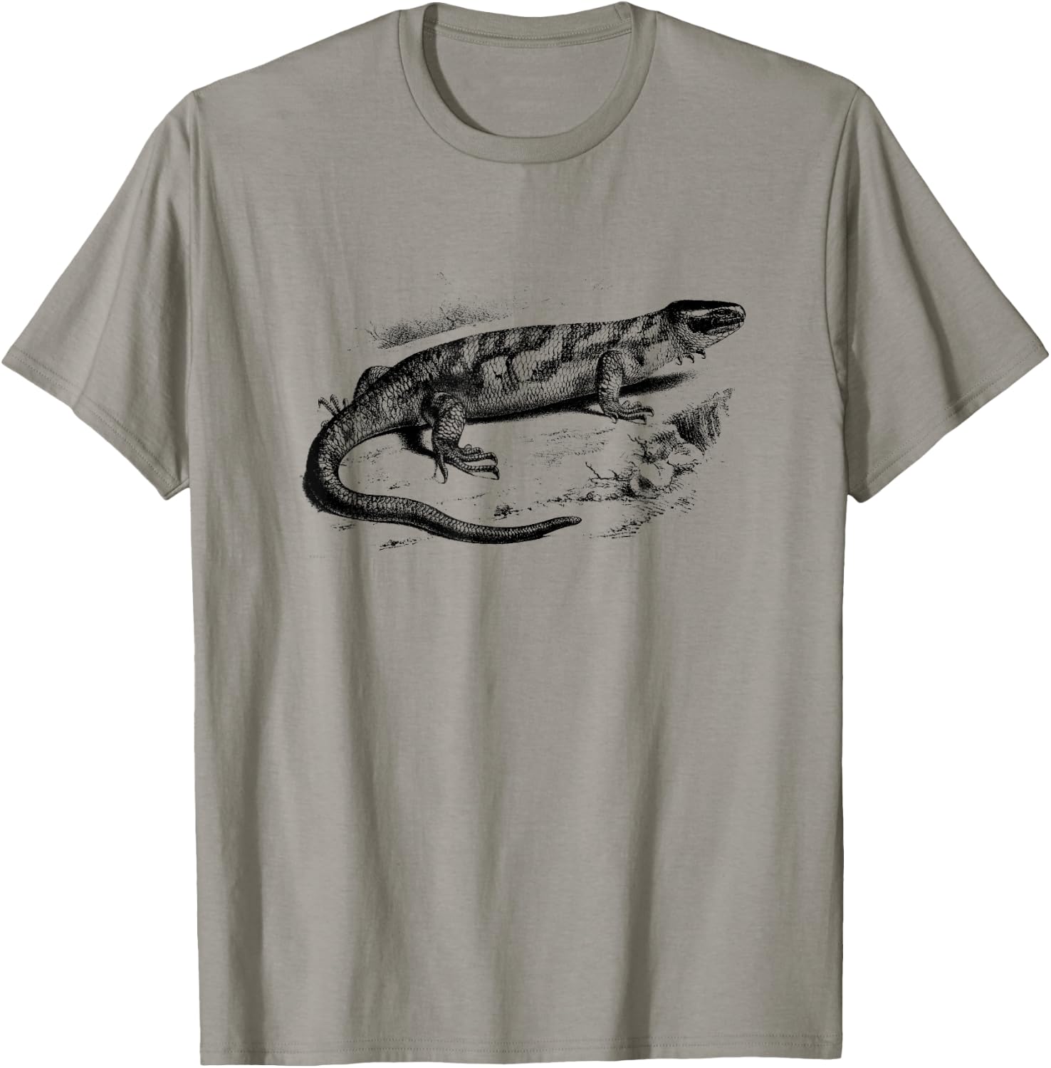 Solomon Island Skink Lizard Vintage Herpetology T-Shirt - T-Shirt | Sand