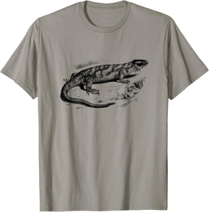 Solomon Island Skink Lizard Vintage Herpetology T-Shirt - T-Shirt | Sand