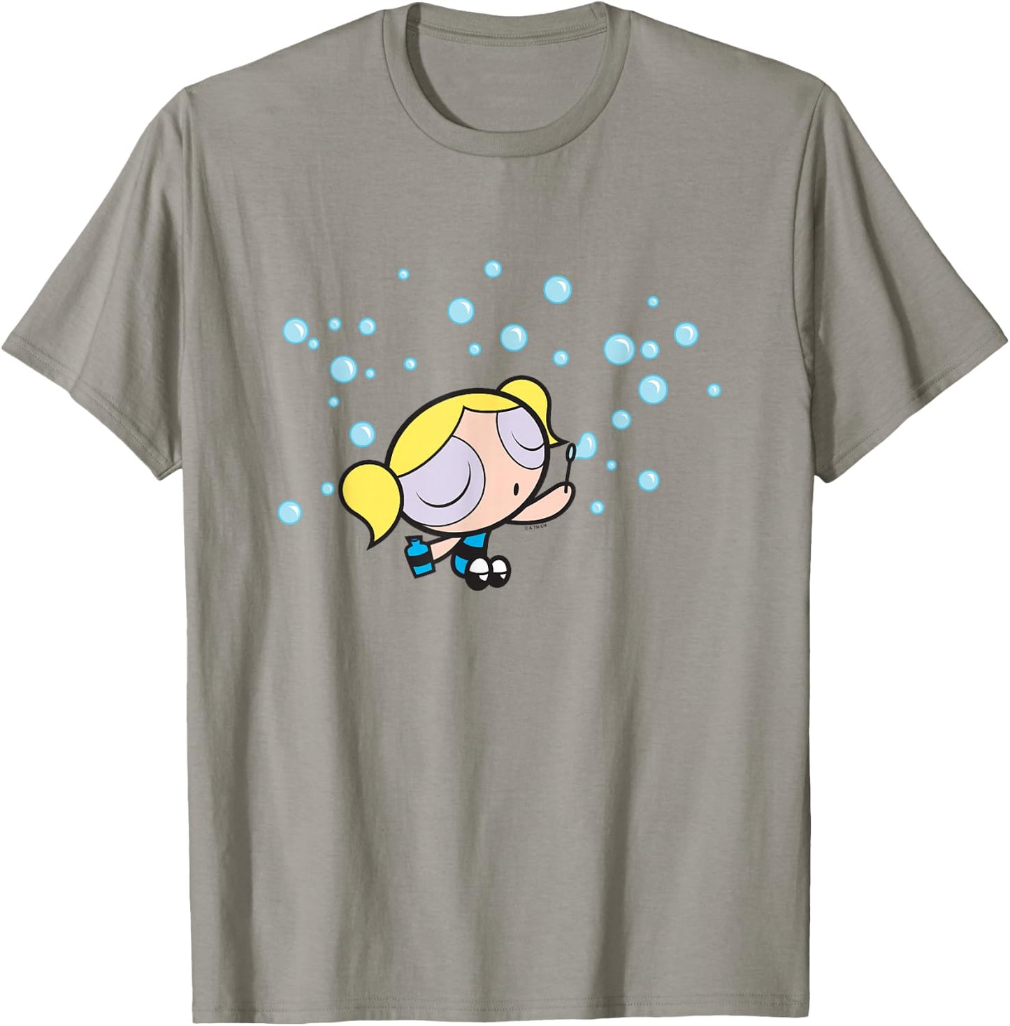 The Powerpuff Girls Bubbles Blowing Bubbles Cute Shot T-Shirt - T-Shirt | Sand