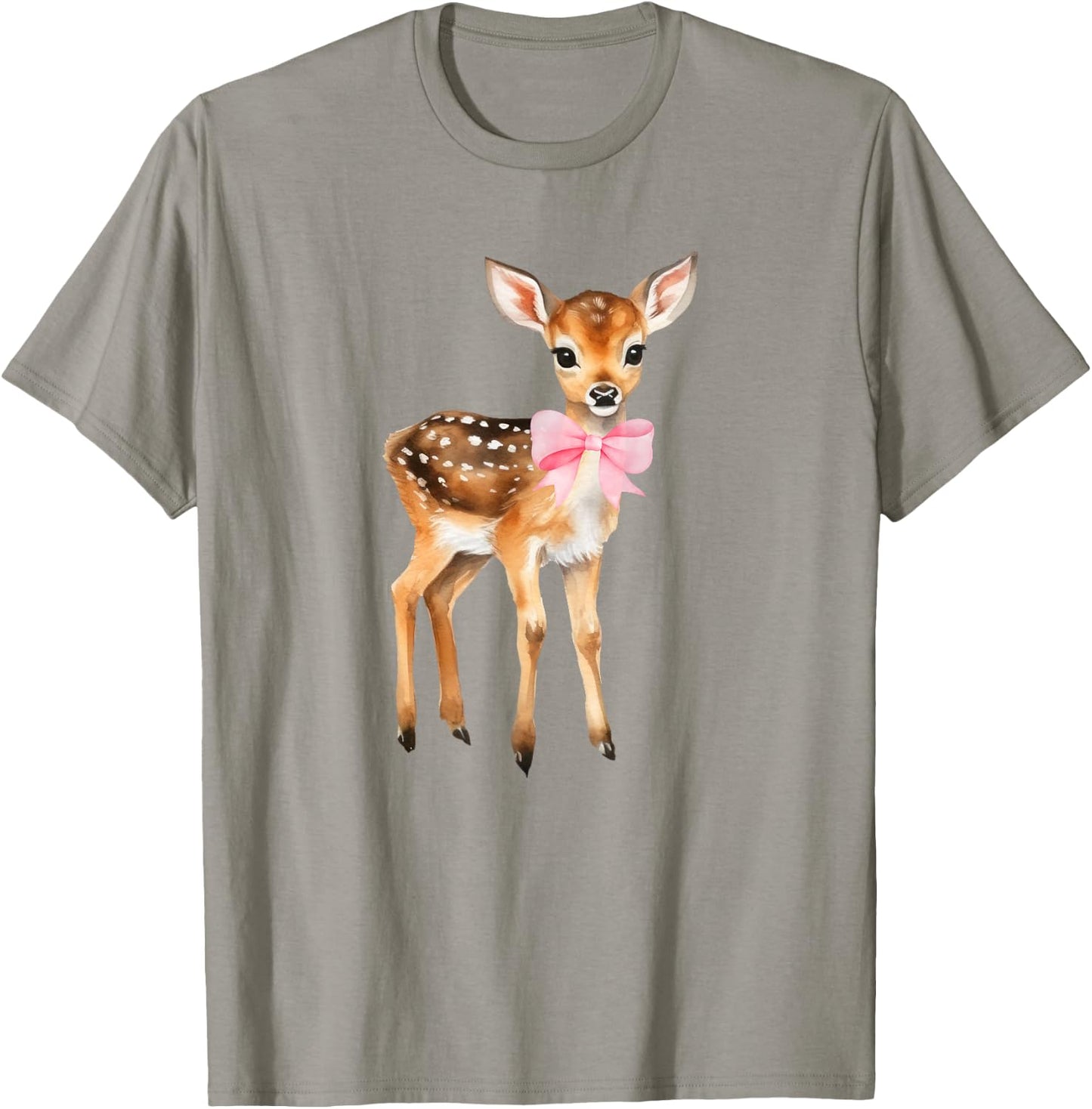 Deer Coquette Bow Girl Cute Aesthetic Girl Woman Reindeer T-Shirt - T-Shirt | Sand