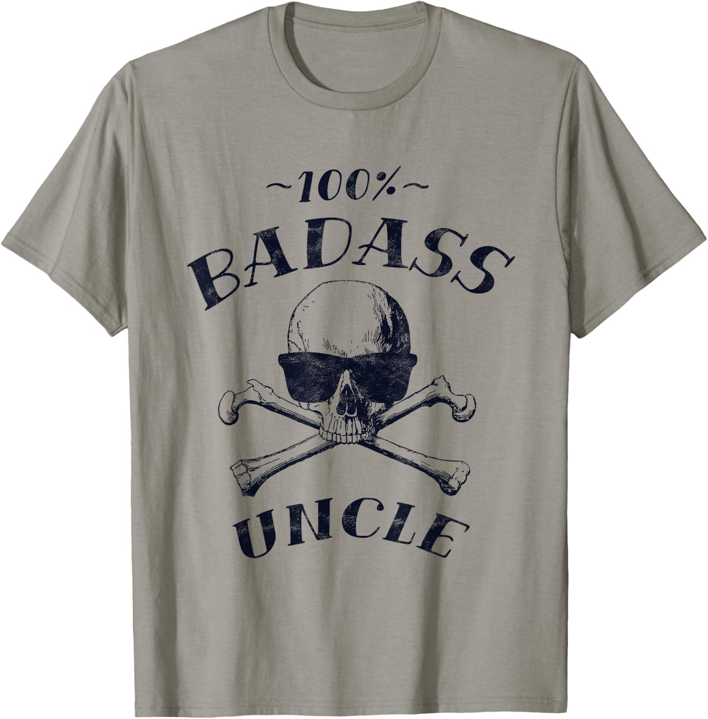 100% Badass Uncle Funny Uncle Gift T-Shirt - T-Shirt | Sand