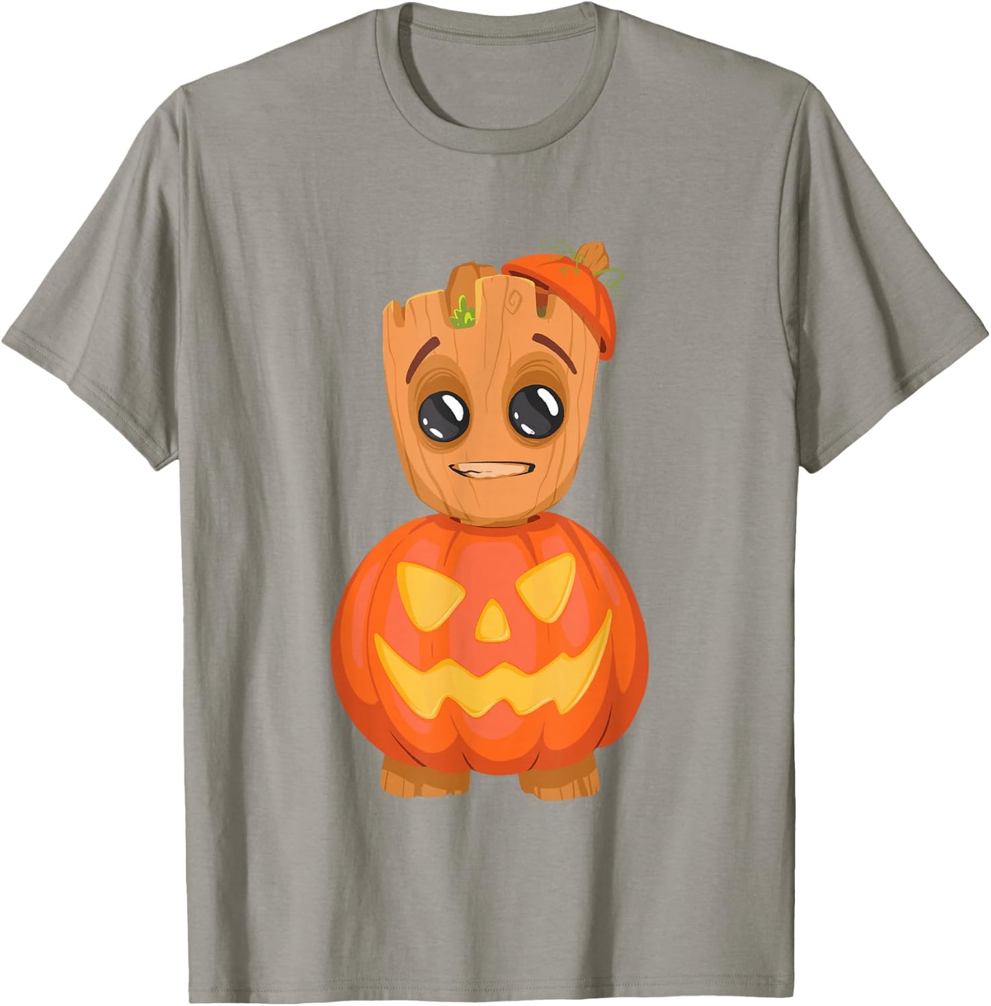 Marvel Classic Halloween Baby Groot Cute Pumpkin Costume T-Shirt - T-Shirt | Sand