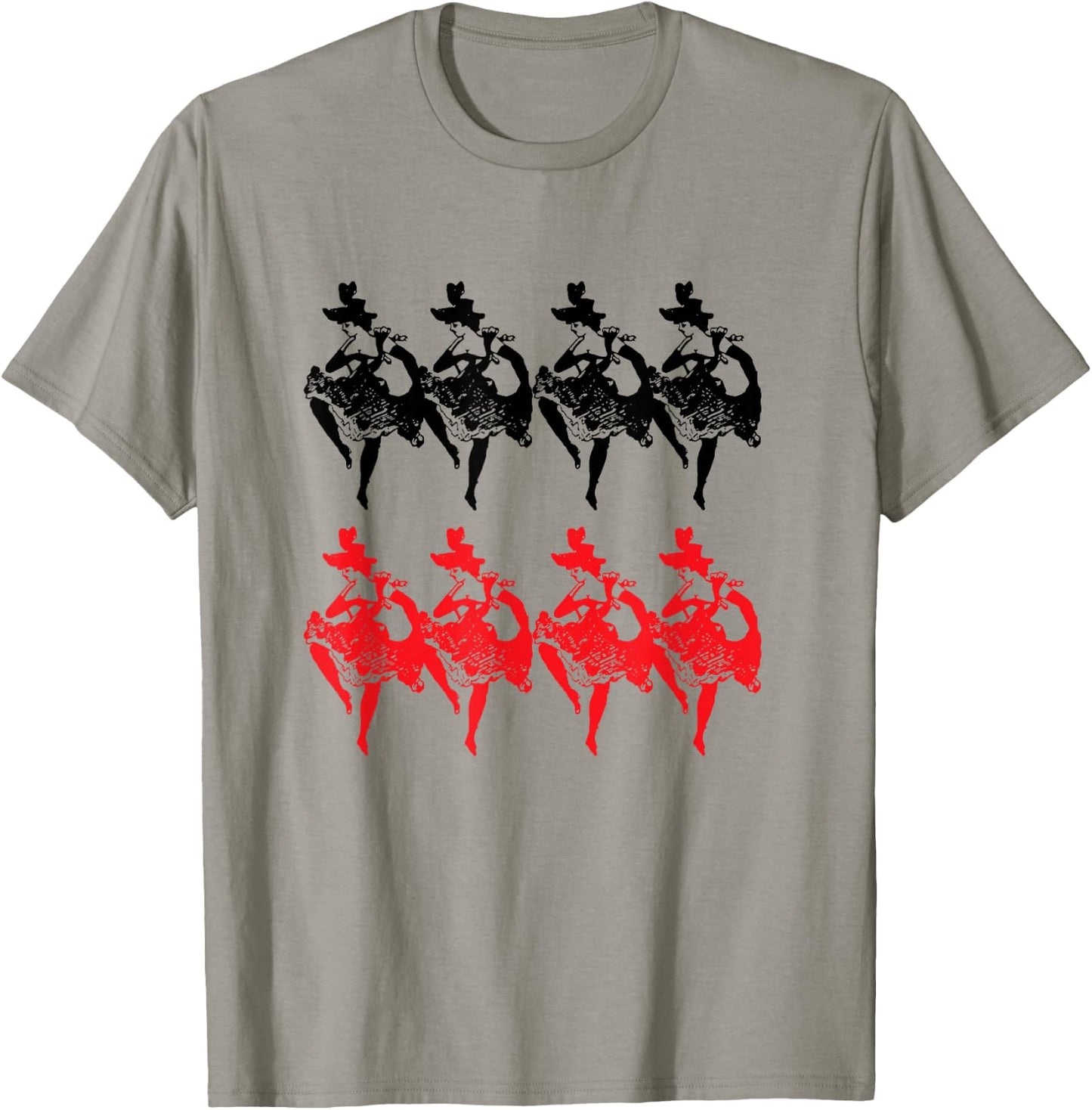 CANCAN Dancers, Vintage Rows of French Can Can Dancers T-Shirt - T-Shirt | Sand