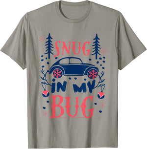 Volkswagen Christmas Snug In My Bug T-Shirt - T-Shirt | Sand