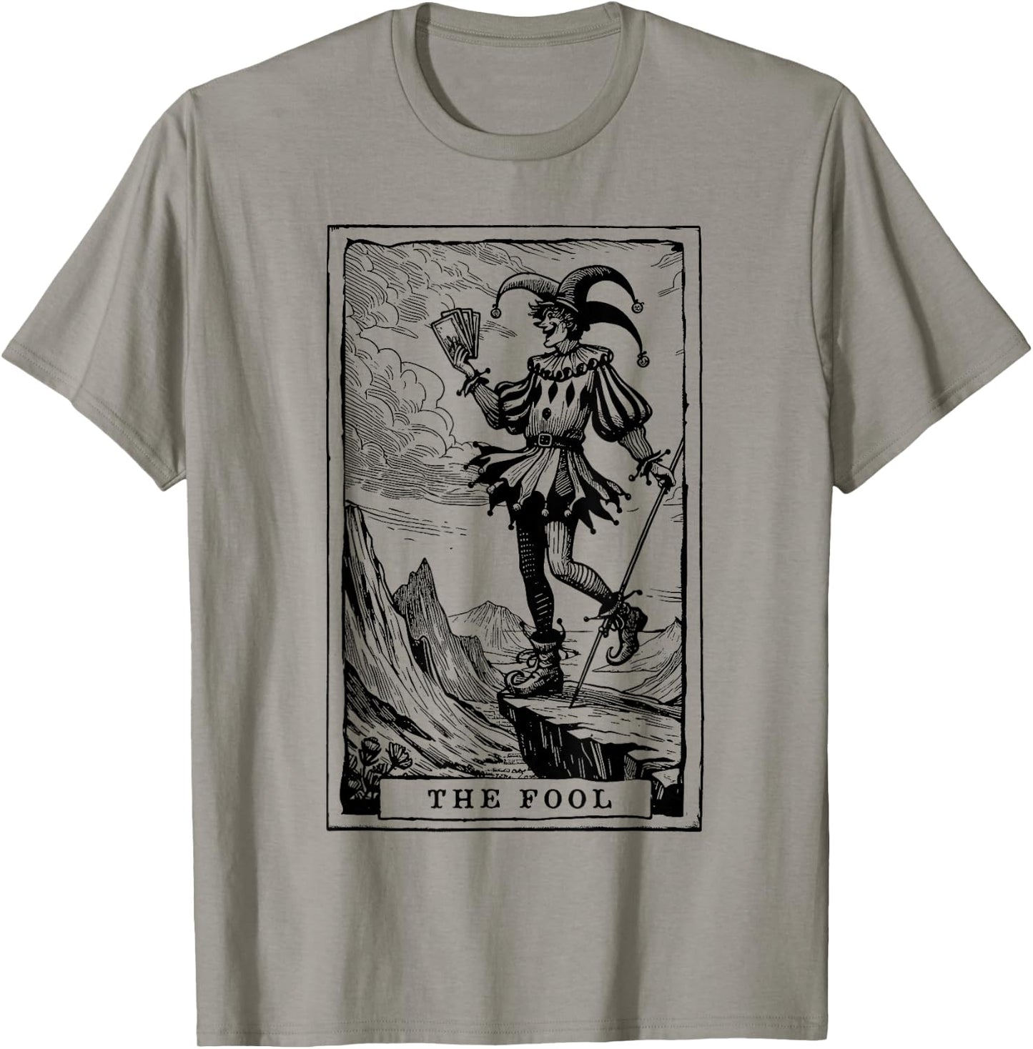 Tarot Card Shirt Jester The Fool Major Arcana Tarot Card T-Shirt - T-Shirt | Sand