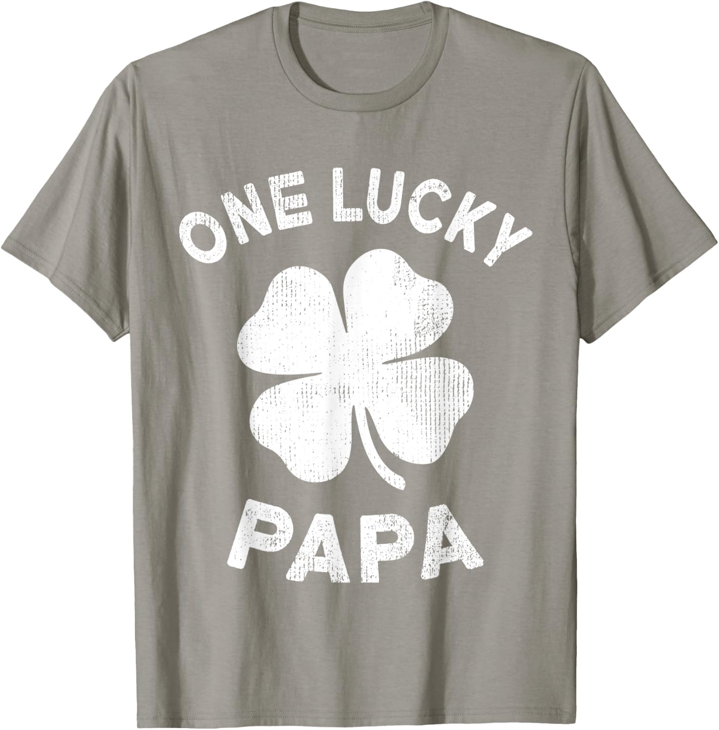 One Lucky Papa St Patricks Day Green Shamrock Leaf T-Shirt - T-Shirt | Sand