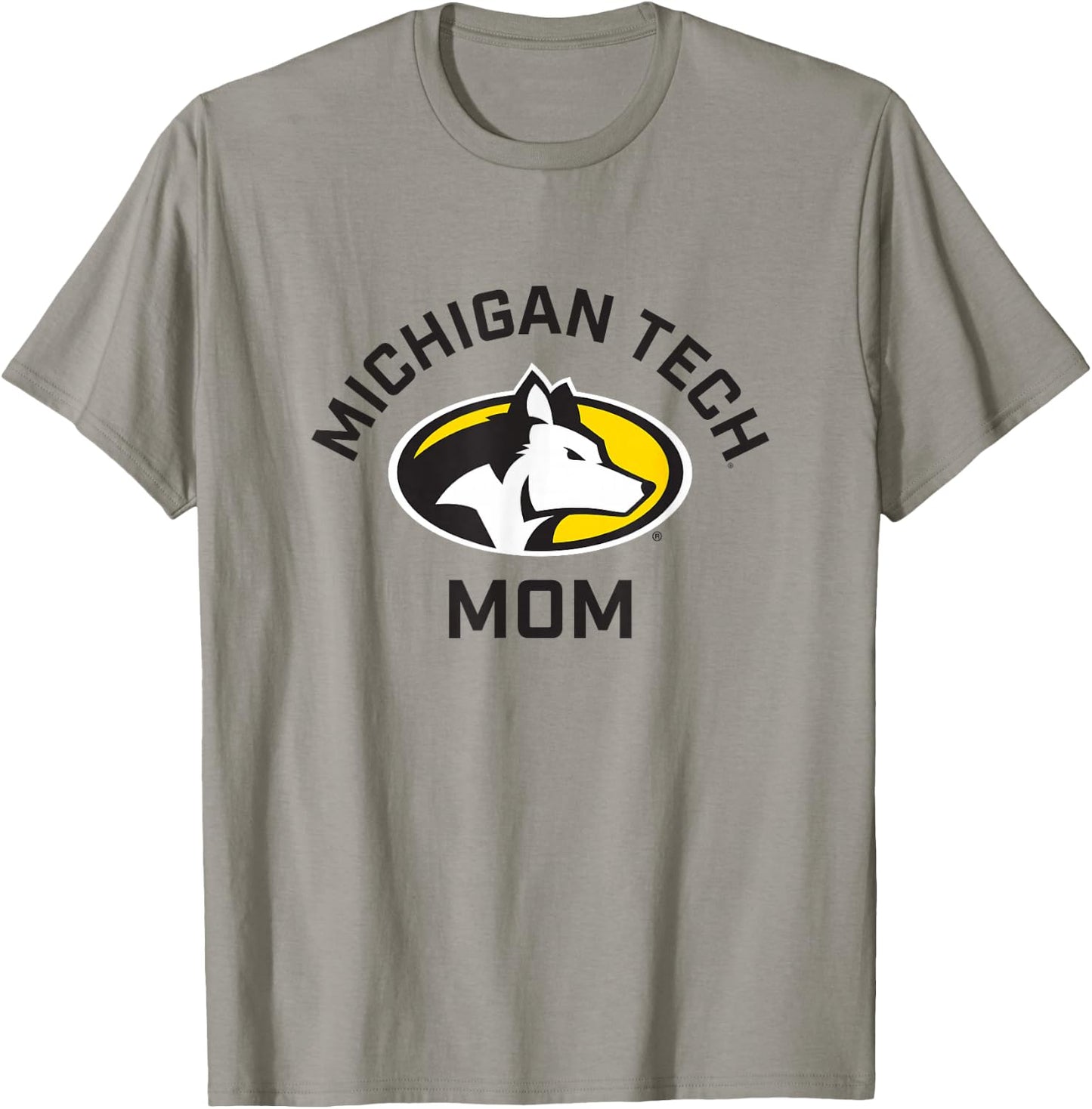 Michigan Tech Huskies Arched Mom T-Shirt - T-Shirt | Sand