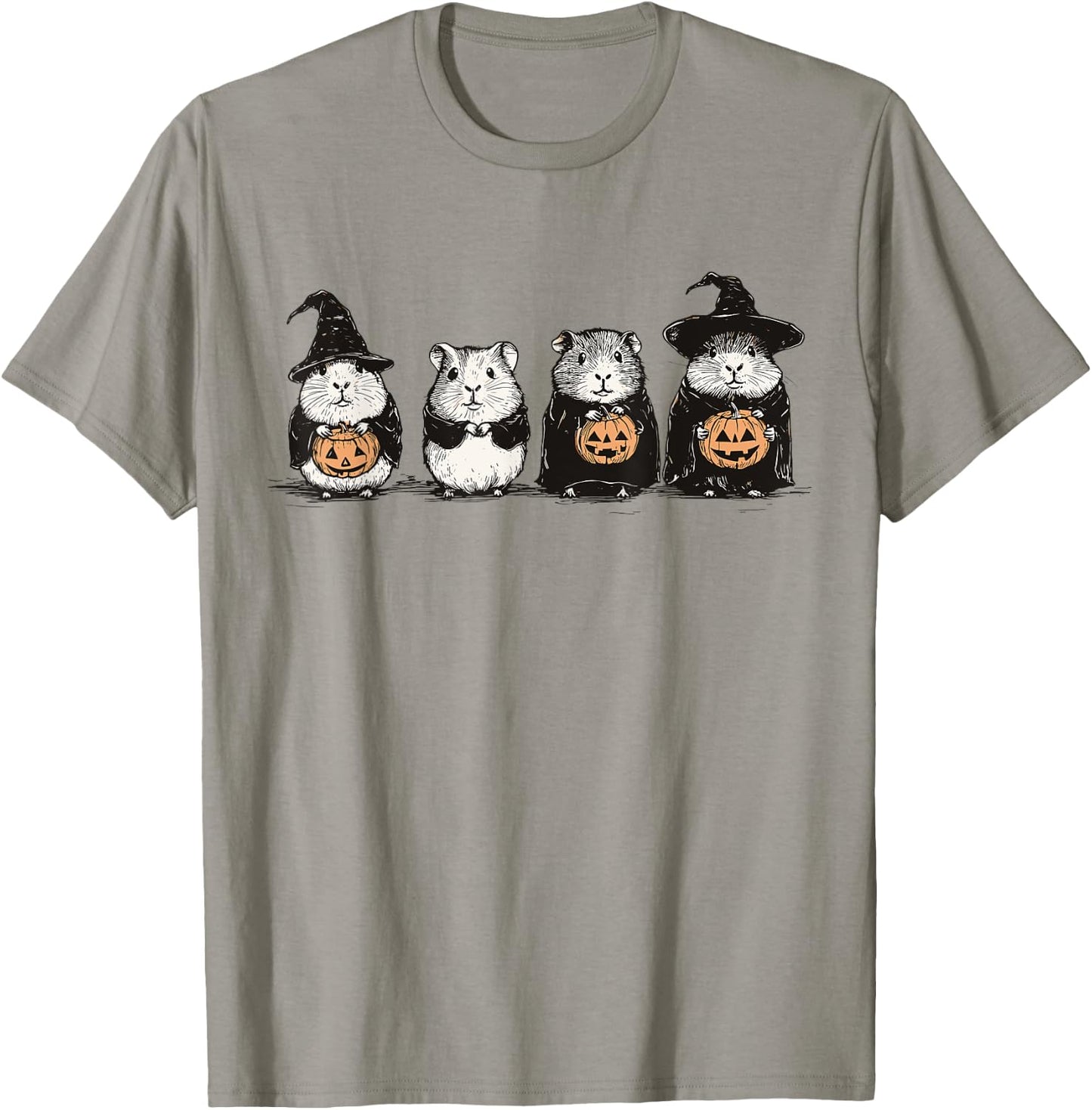 Cute Guinea Pig Halloween Guinea Pig Witch Hilarious Animal T-Shirt - T-Shirt | Sand