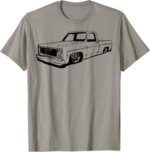 Vintage 73-87 Mini C10 Truck Slammed Graphic Dad Gag Father T-Shirt - T-Shirt | Sand