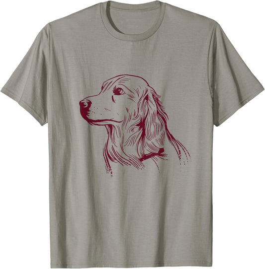 Golden Retriever Portrait Dog Owner Yellow Graphic T-Shirt - T-Shirt | Sand