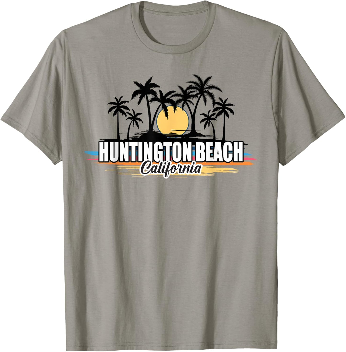 Huntington Beach California Retro Surfing Beach T-Shirt - T-Shirt | Sand