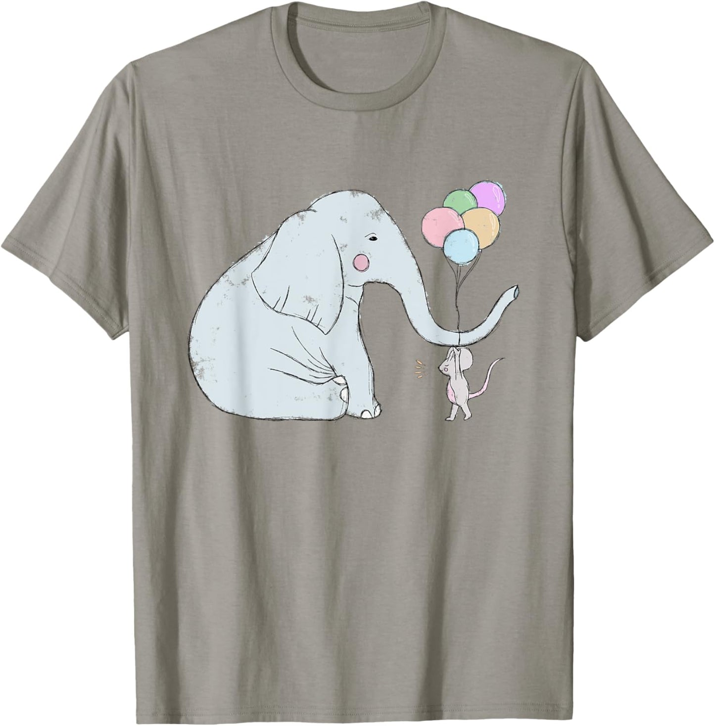 Elephant and mouse together illustration Love T-Shirt - T-Shirt | Sand