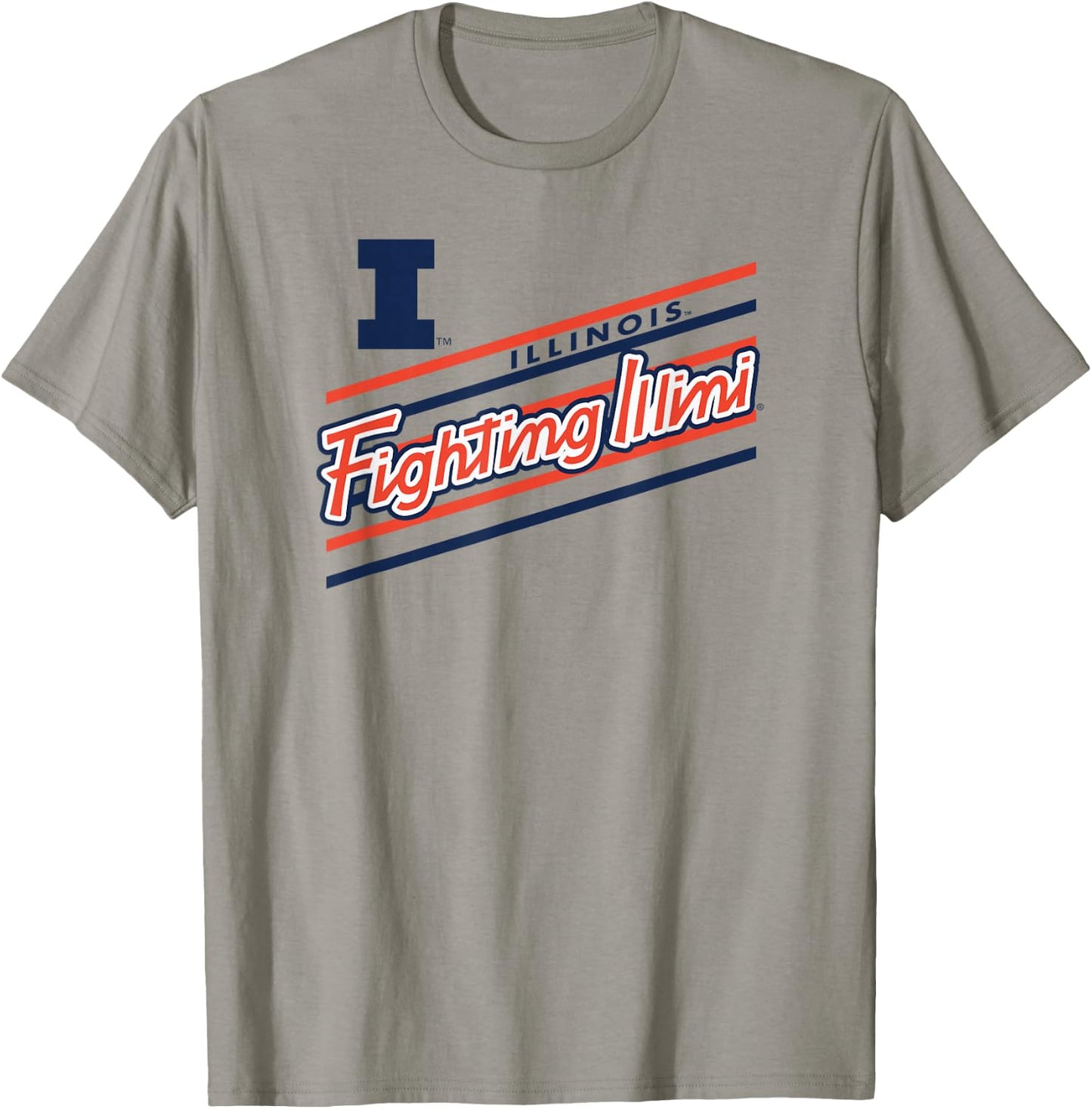 Illinois Fighting Illini Retro Performer Gray T-Shirt - T-Shirt | Sand