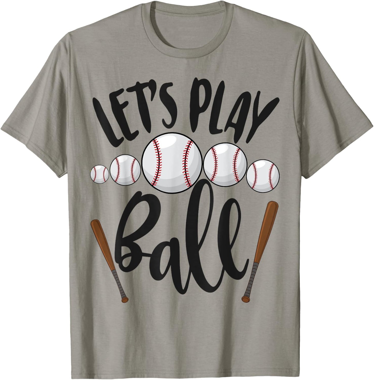 Let's Play Ball Sport Baseball Sports Sport Men Women Funny T-Shirt - T-Shirt | Sand