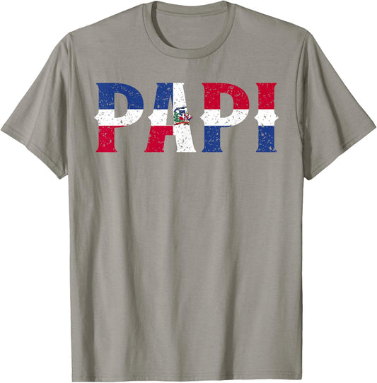 PAPI Dominican Republic Flag Father's Day Patriotic Pride T-Shirt - T-Shirt | Sand