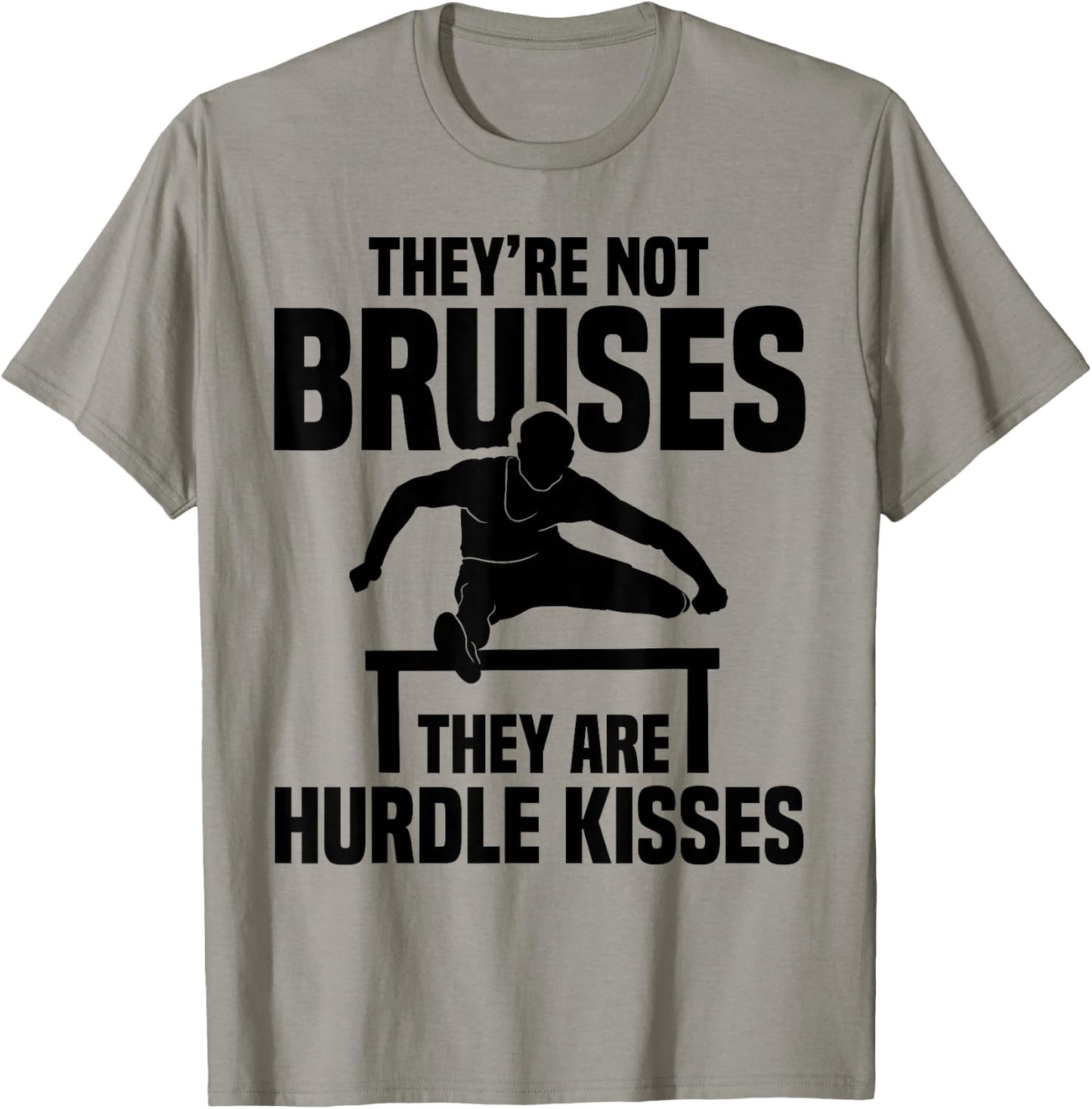 Track & Field Hurdles Shoes Hurdles Spikes Men Hurdler T-Shirt - T-Shirt | Sand