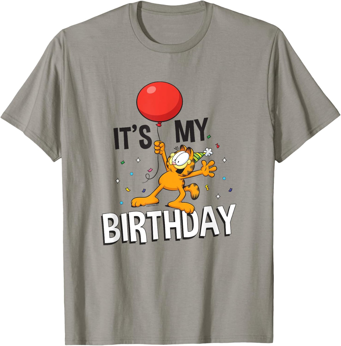Garfield It's My Birthday Confetti Celebration Logo T-Shirt - T-Shirt | Sand