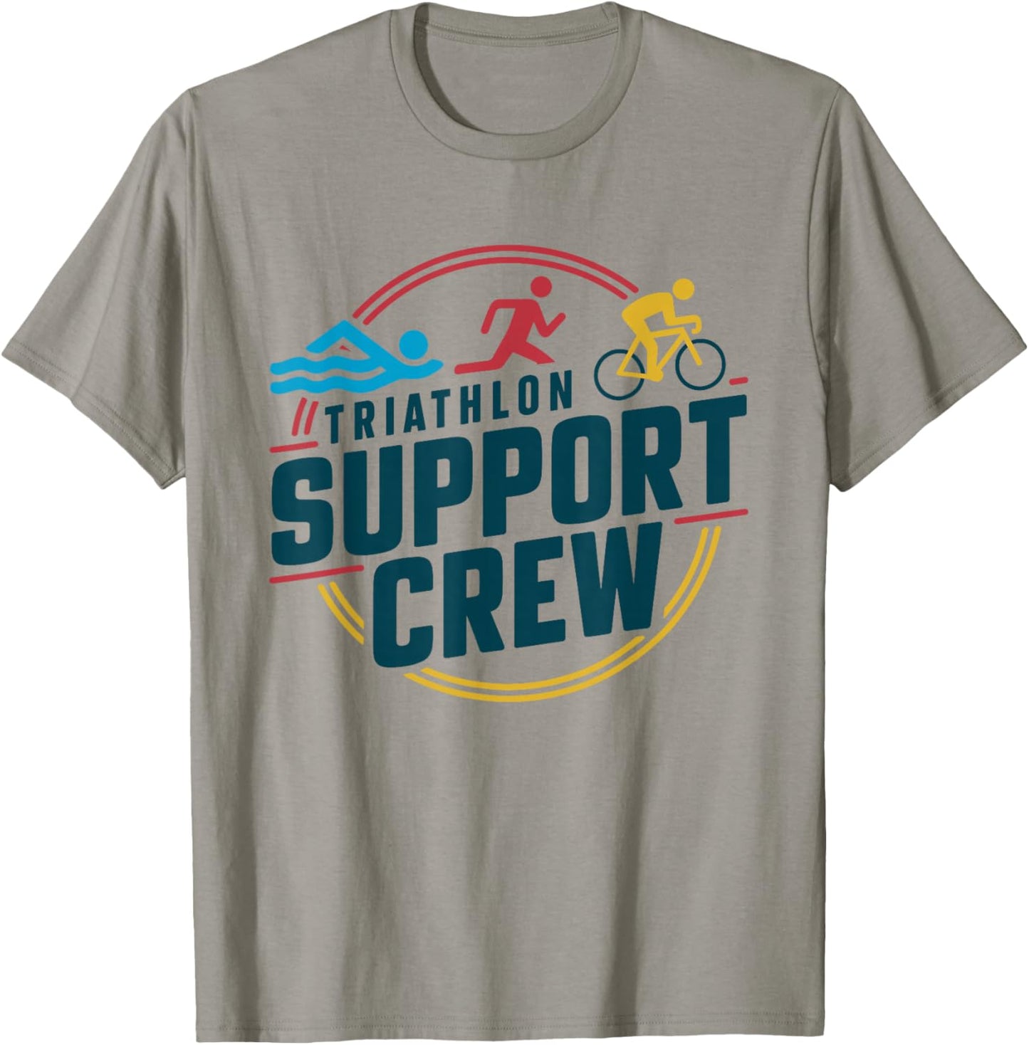 Triathlon Inspired Support Crew Related Triathlete T-Shirt - T-Shirt | Sand