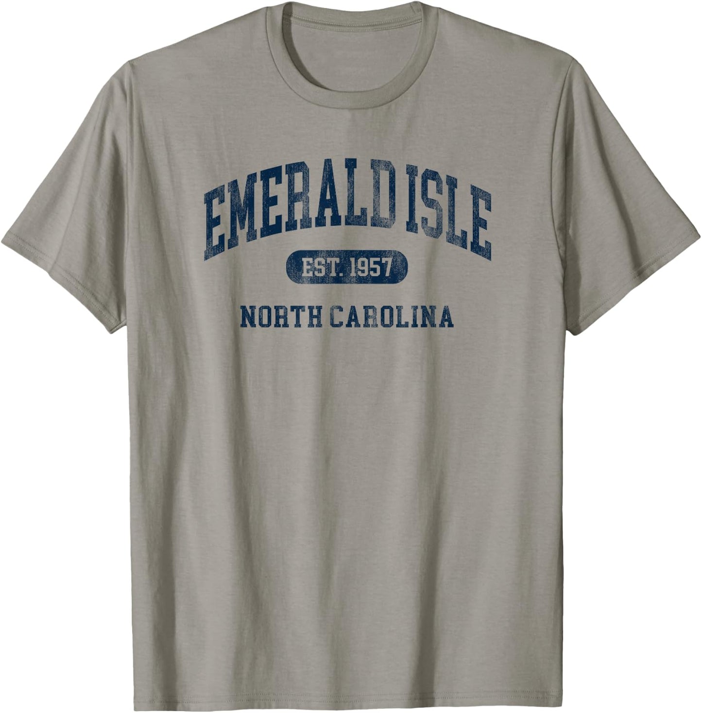 Emerald Isle North Carolina Est 1957 Retro Preppy Throwback T-Shirt - T-Shirt | Sand